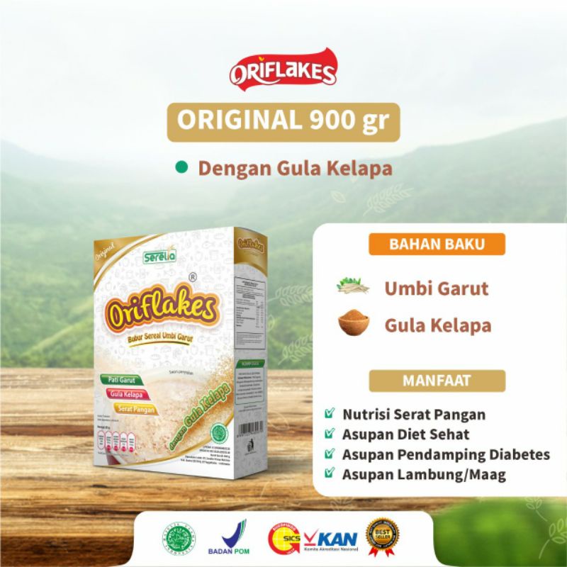 ORIFLAKES SEREAL UMBI GARUT 900 GRAM ALL VARIAN SEREAL ASAM LAMBUNG, GERD, MAAG