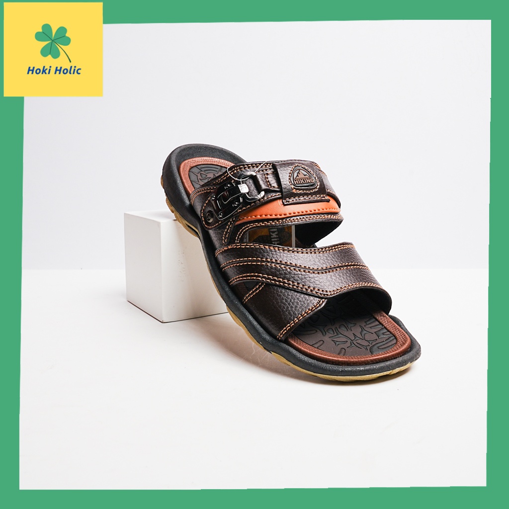 SANDAL PRIA BARNETT DAKAR HIKING MAX KING COKLAT &amp; HITAM / SANDAL KASUAL