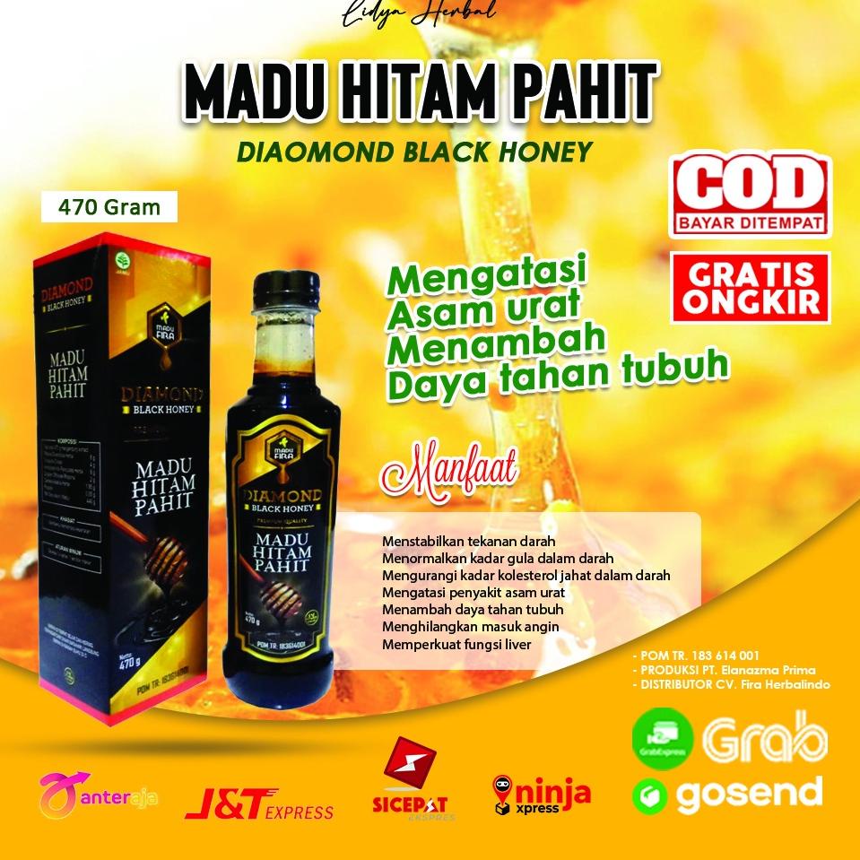 Madu Hitam Pahit Diamon Black Honey 470 Gram Madu Fira Original