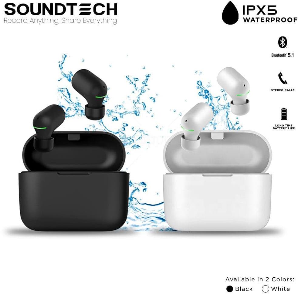 Soundtech S16 Tws Wireless Earphone Bluetooth 5.1 Touch - Black