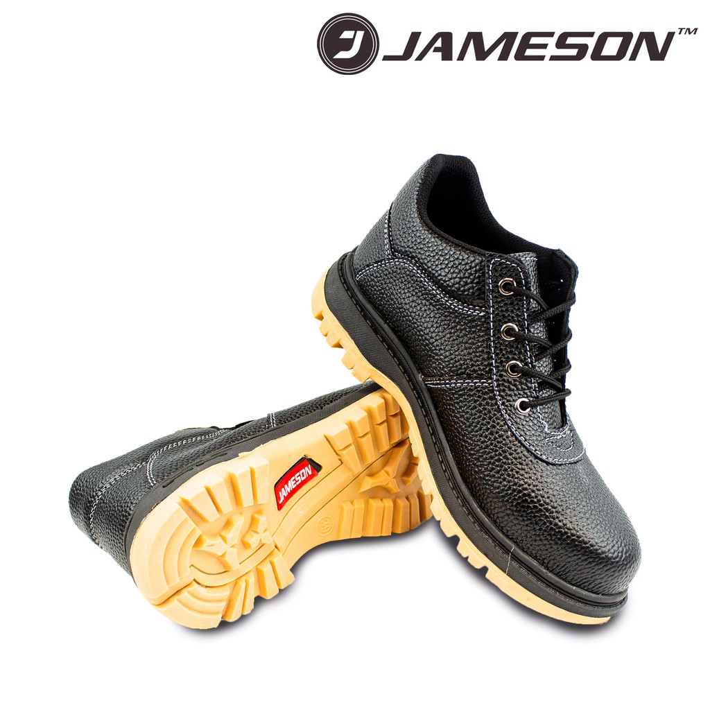 Sepatu Safety Shoes tali pendek semi boots Jameson TL 2W / kulit asli / besi di penghujung