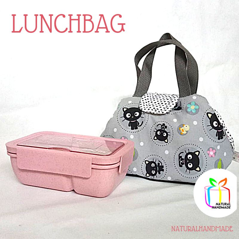 SOUVENIR ULANG TAHUN ANAK CUSTOM LUNCH BAG KATUN TUTUP KAIN