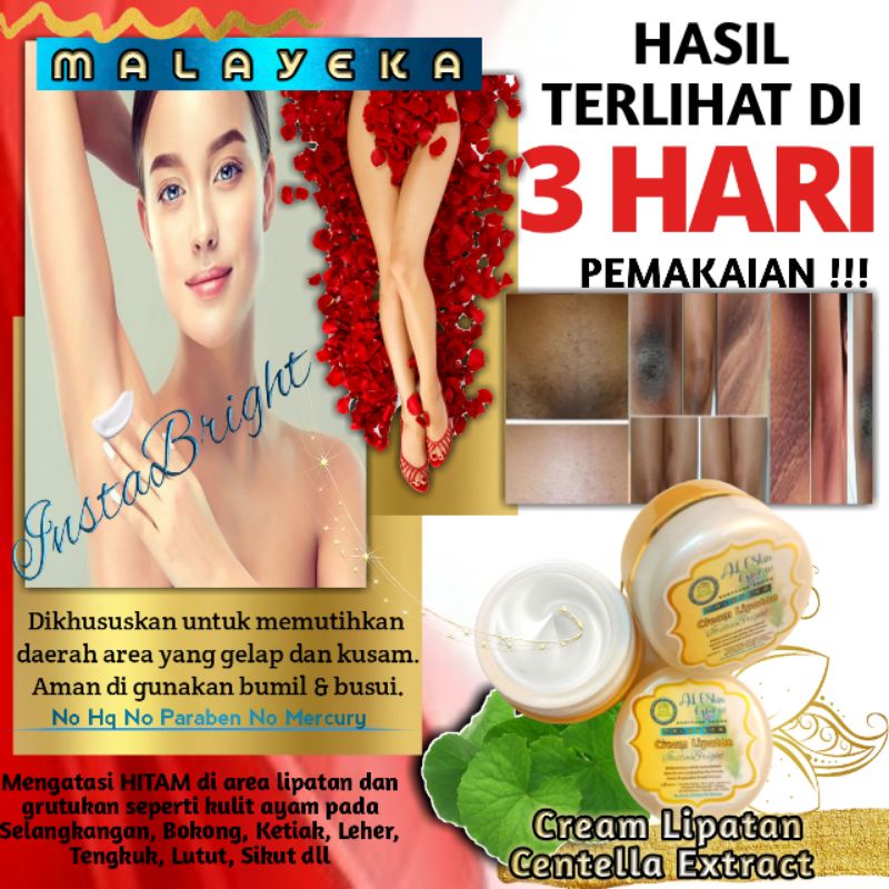 MALAYEKA CREAM PEMUTIH KETIAK Bokong Leher dan Selangkangan-Cream Pencerah Lipatan-Cream Underarm