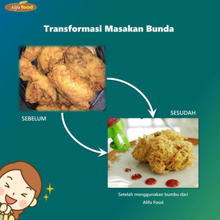 

Modern.. Paket 1 biang crispy dan 2 marinasi Alifa Food Tepung Biang Crispy 750 gr dan 2 Marinas