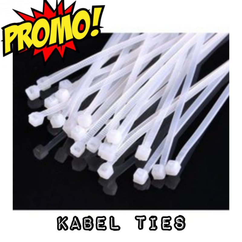 KABEL TIE VISALUX / KABEL TIES / KABEL TISH 2.5x100 MM 10CM HITAM 100 PC ISI 100PCS