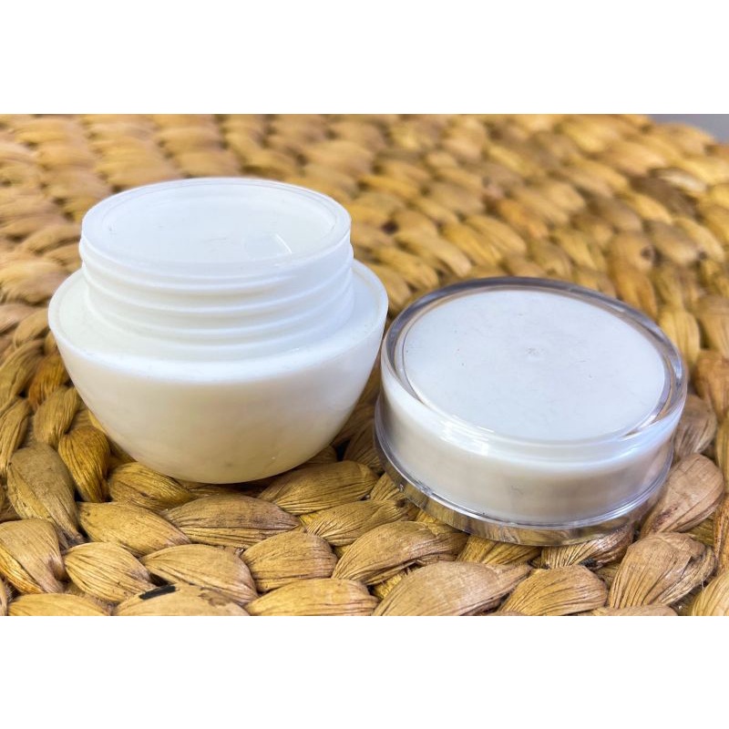 pot cream kosong acrylic putih