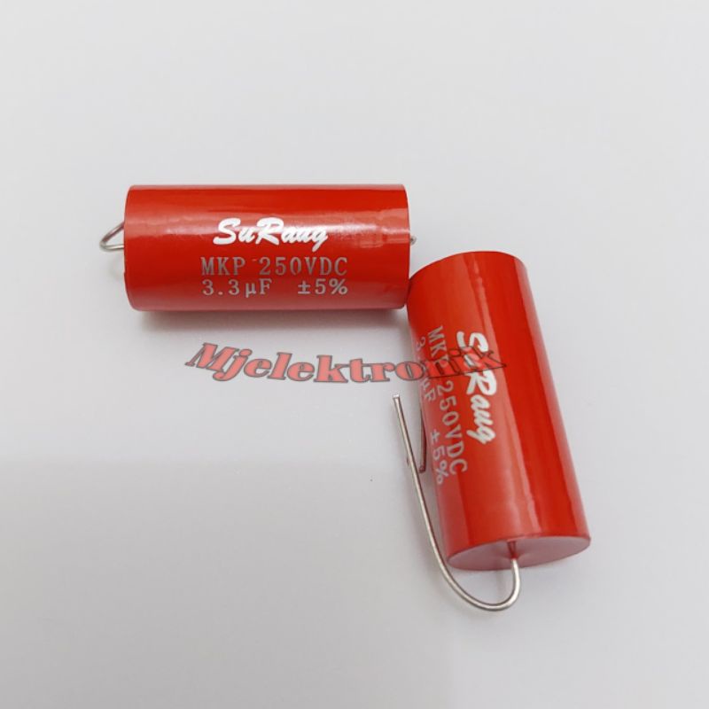 Surang 335 Kapasitor 3,3uF 250V Tweteer surang Capasitor radial Ori