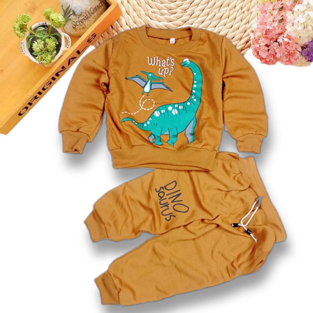 Baju Dinosaurus anak anak laki laki Setelan anak laki laki Setelan Sweater anak