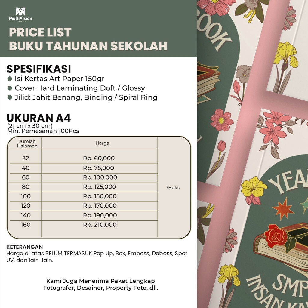 CETAK BUKU TAHUNAN SEKOLAH MURAH HARDCOVER