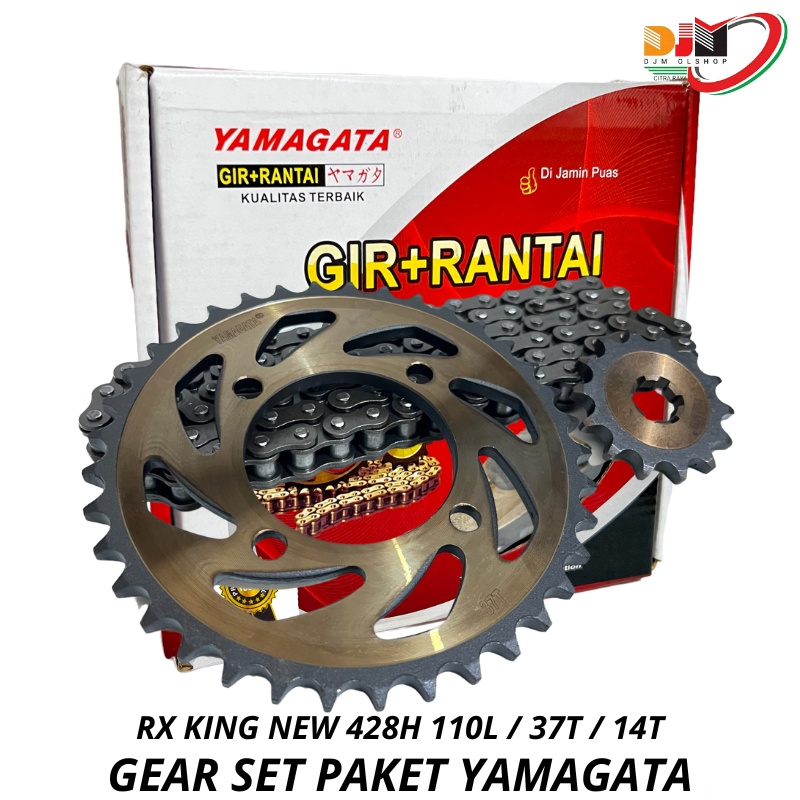 Gear Set Paket RX KING NEW 3KA 428H 110L 37T 14T Original Yamagata