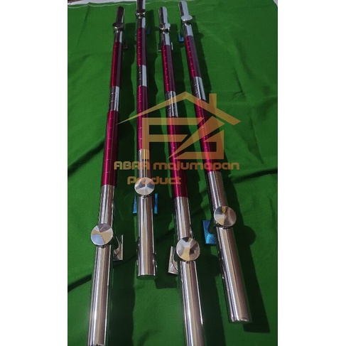 Tarikan handle pintu rumah minimalis bulat panjang 100cm stainless anti karat kupu tarung