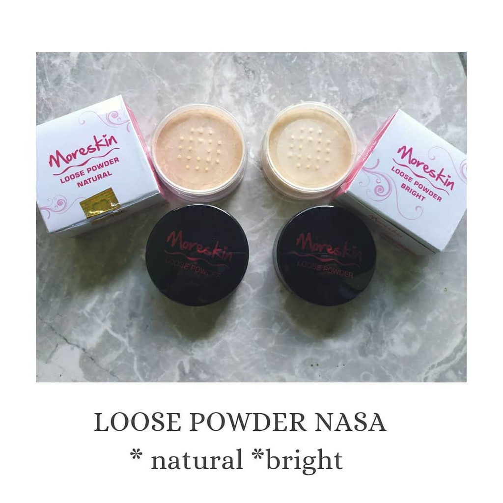 LPOWDER MORESKIN BEDAK TABUR NATURAL ORIGINAL NASA - BEDAK TABUR MORESKIN BRIGHT MORESKIN - NATURAL 