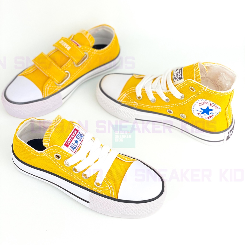 Converse Sepatu Anak Laki Laki dan Perempuan Import Warna Kuning Usia 1-10 Tahun - Urban Sneaker Kids