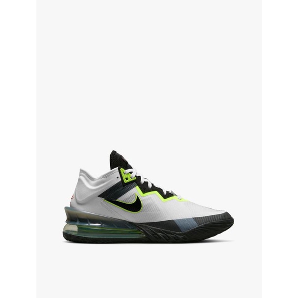 Nike LeBron 18 Low Unisex Basketball Shoes - WHITE/BLACK-IRON GREY-VOLT NIKCV7562100