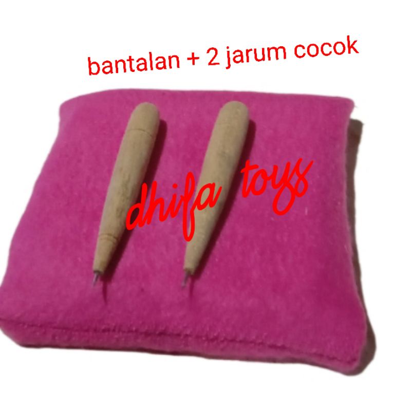 APE Paket Jarum Cocok (2) + Bantalan - Mainan Edukasi Anak TK/Paud