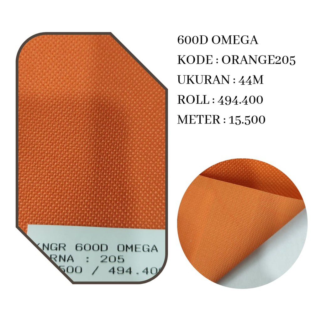 BAHAN KULIT SINTETIS / KAIN PVC KAIN KANVAS KNMKL 600D OMEGA HARGA PER METER