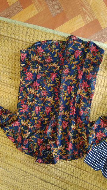 Sanvanina E-1515 Kemeja Batik Premium Lengan Panjang Nala Brown