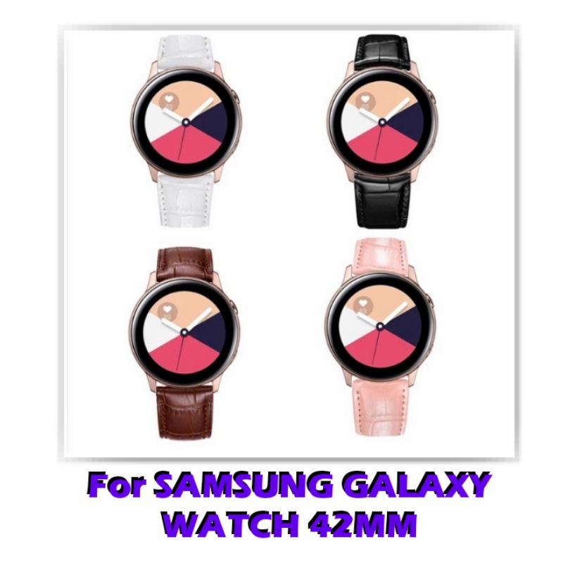 STRAP TALI JAM TANGAN -FOR SAMSUNG GALAXY WATCH 42MM - KULIT STYLE LEATHER CROCODILE 20MM