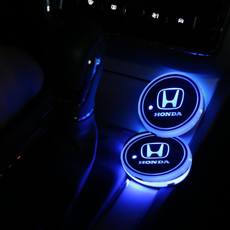 1 Pc Cup Holder Anti Slip Dengan Lampu LED Untuk Honda Mugen City Accord CR-V HR-V Jazz