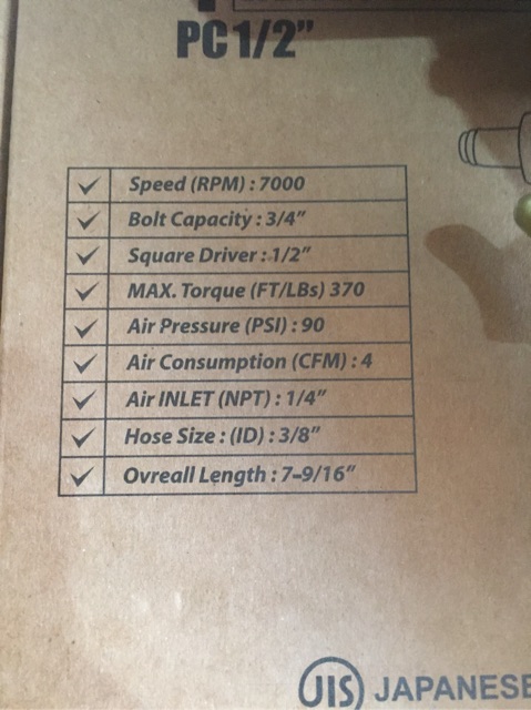 MESIN AIR IMPACT WRENCH TEKIRO 1/2 INCH