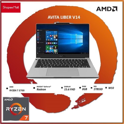 Avita Liber V14 - AMD Ryzen 7 3700 8GB 512ssd W10 14.0"