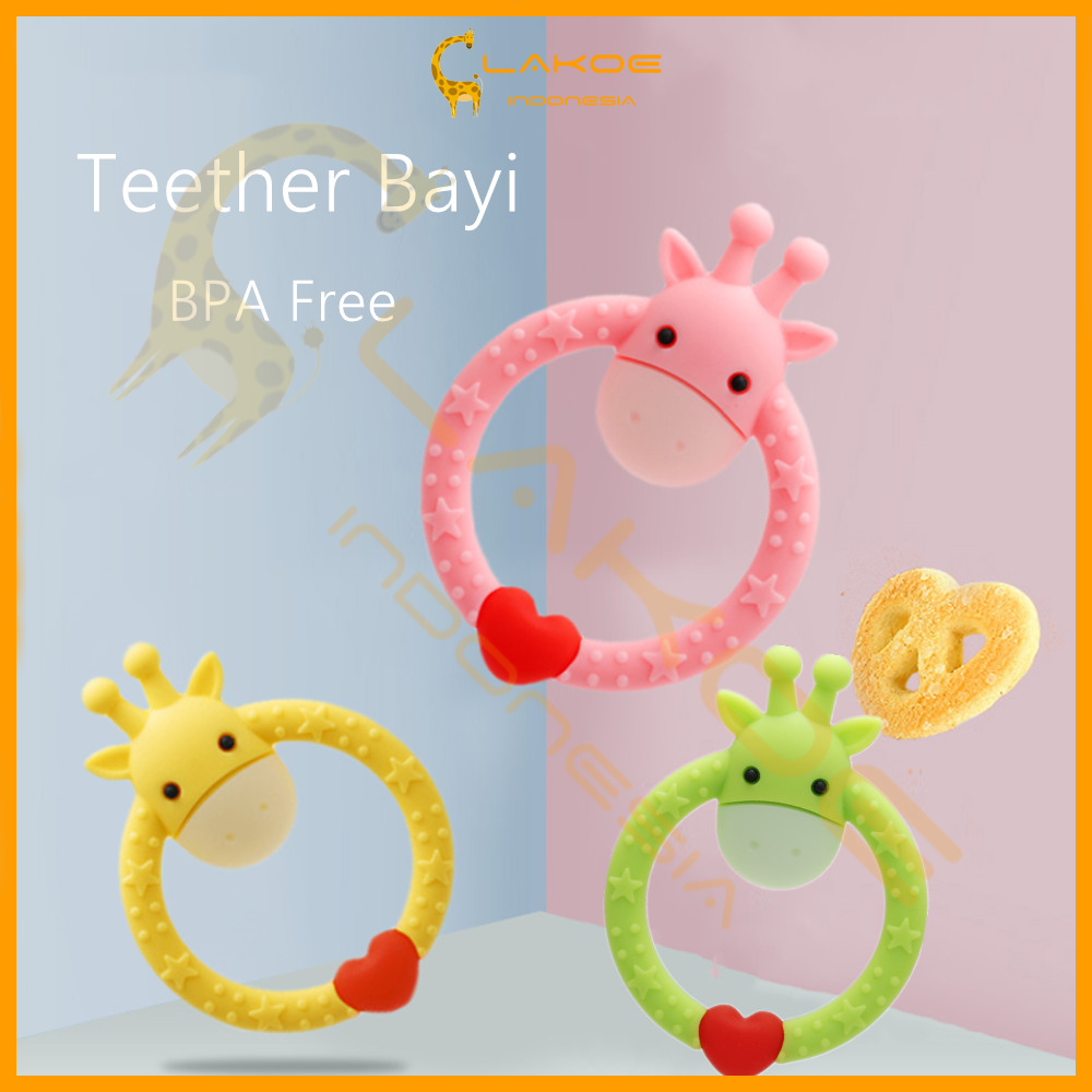 LAKOE Teether bayi /gigitan bayi model jerapah BPA Free