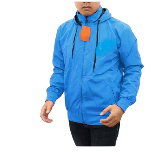 [Promo Sale] COD/Jaket Parasut Olahraga Sporty Jogging Lari Polos Hitam M-XXL-6