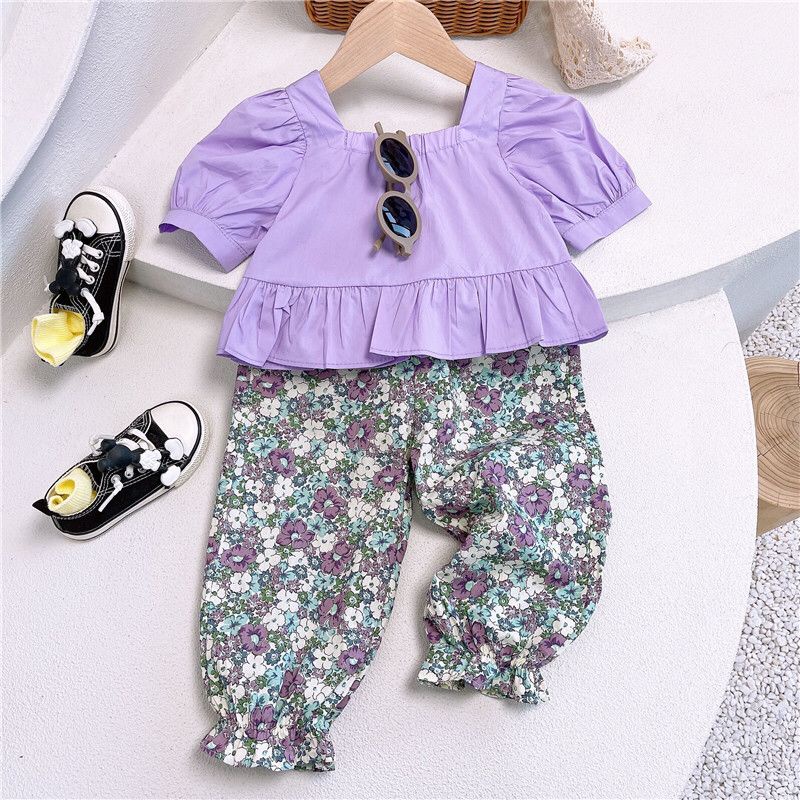 (LOLI-JKT) BS-120 STELAN ANAK FLOWERS POLOS BAHAN BAGUS 100-140