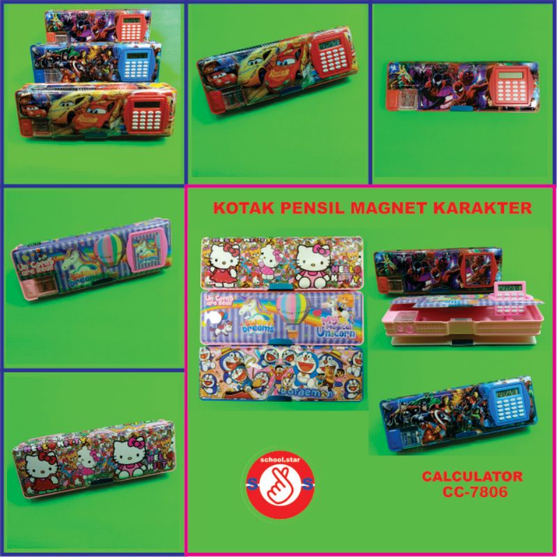 

KOTAK PENSIL MAGNET KARAKTER +CALCULATOR / TEMPAT PENSIL CC-7806