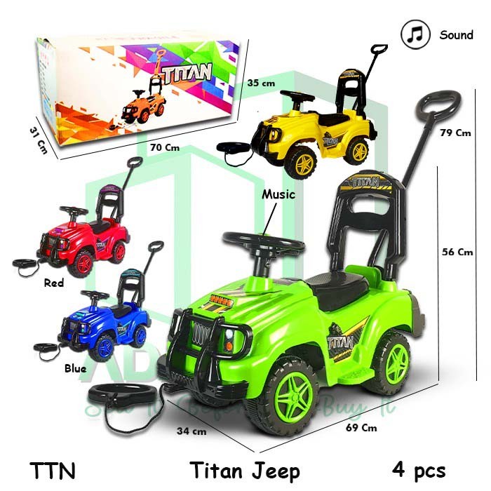 MURAH TTN Jeep Mobil Mobilan Duduk Dorong Bisa Di Naiki Di nakin Dinaiki Dinaikin Mainan Anak Besar 