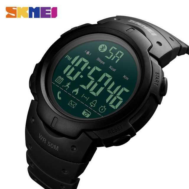 SKMEI Jam Tangan Olahraga Smartwatch Bluetooth - 1301 [Hitam]