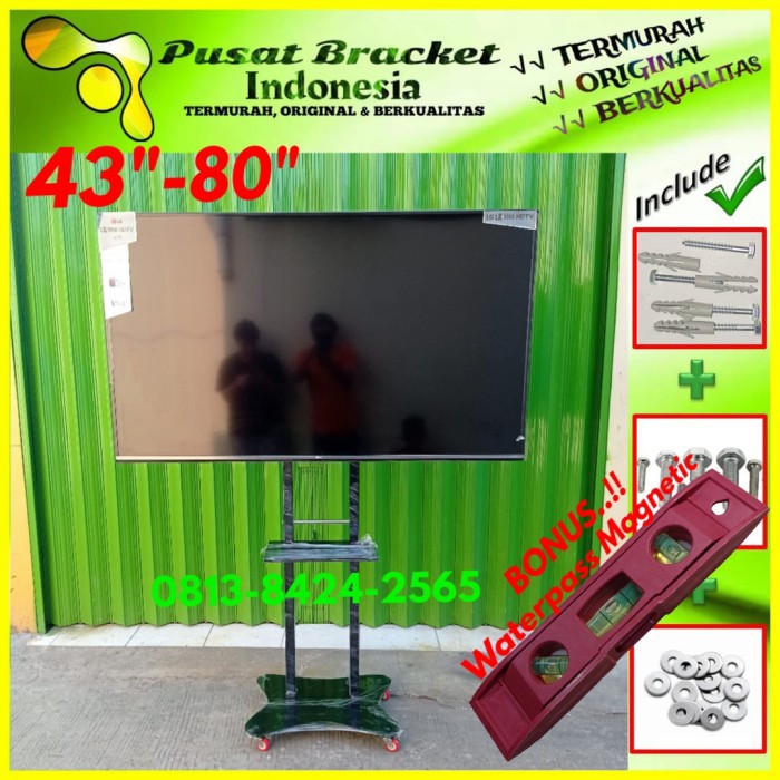 Bracket TV Standing 43&quot; s/d 80&quot; RODA | SUPER KOKOH | IZ.B2T80-001