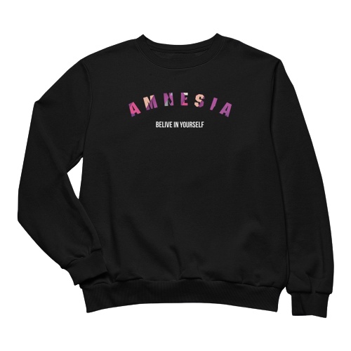 Crewneck Sweater Sweatshirt Art AMNESIA Basic Polos Jaket Pria Wanita Harga Murah Terjangkau