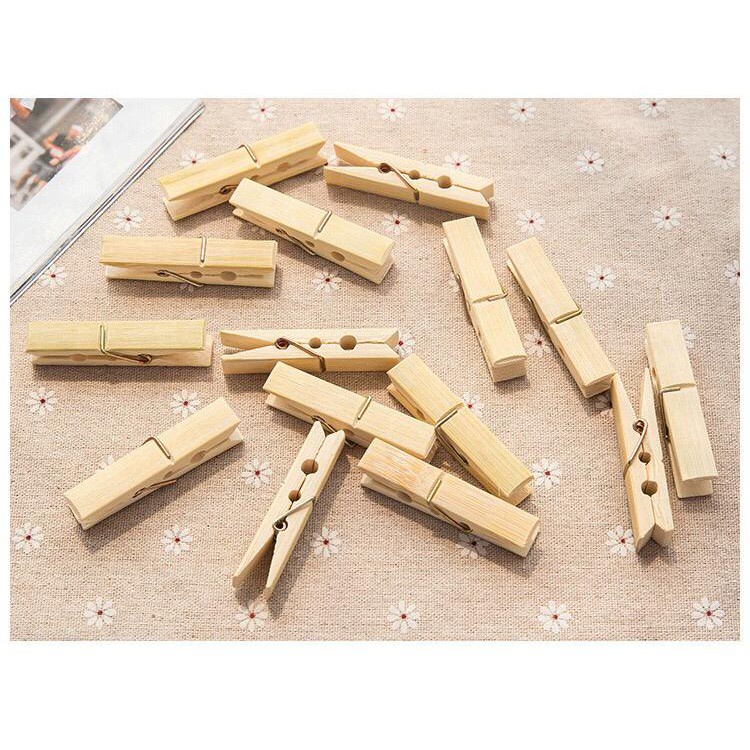 Wooden Clip Mini Per Pcs Penjepit Foto Polaroid Bahan Kayu Polos Dekorasi Murah