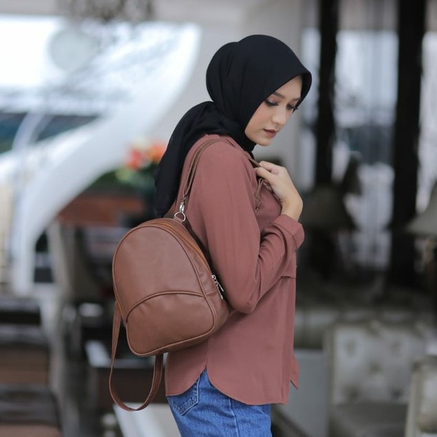 TAS Sekolah RANSEL KECIL WANITA MODERN LEATHER TERBARU ESCORTBAGS Fashion