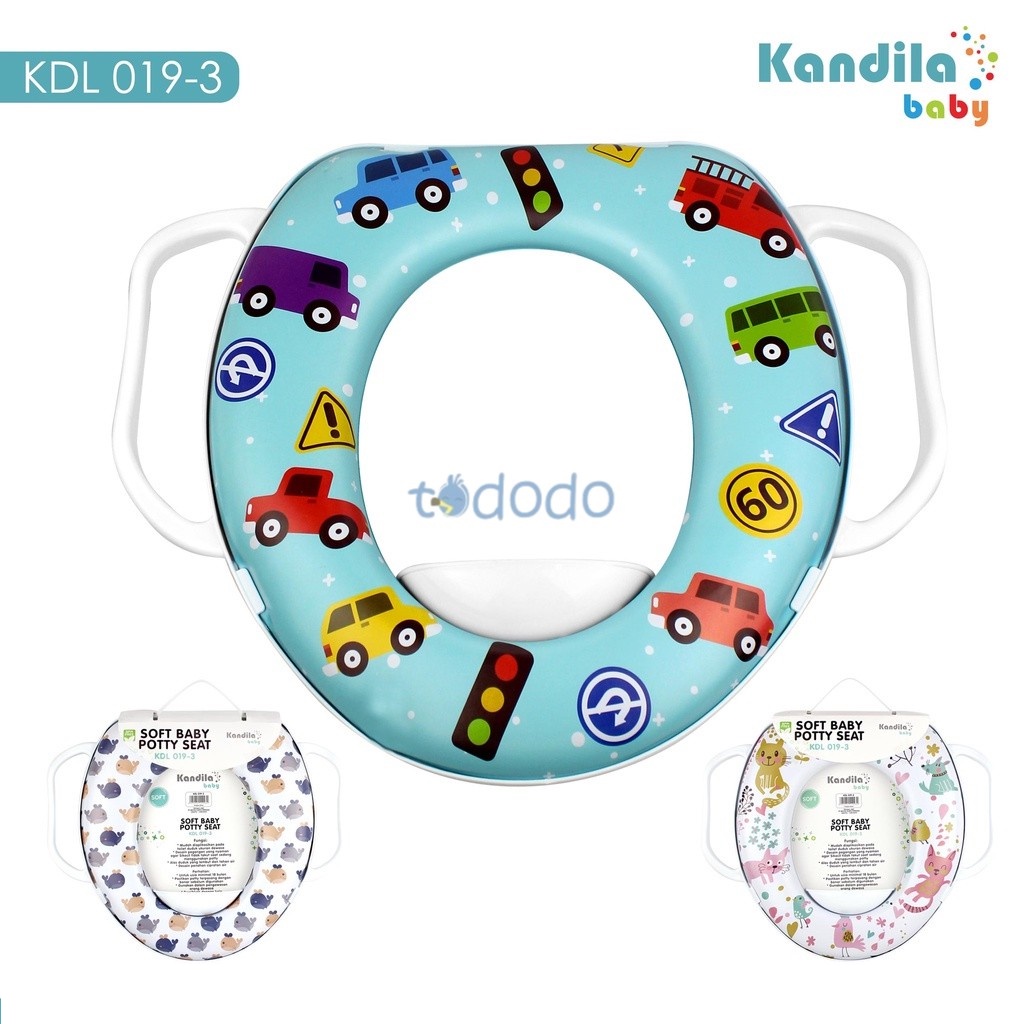 Dudukan Toilet Anak Potty Seat Training Ring Closet With Handle Kandila Baby Soft Toilet Seat KDL019-3