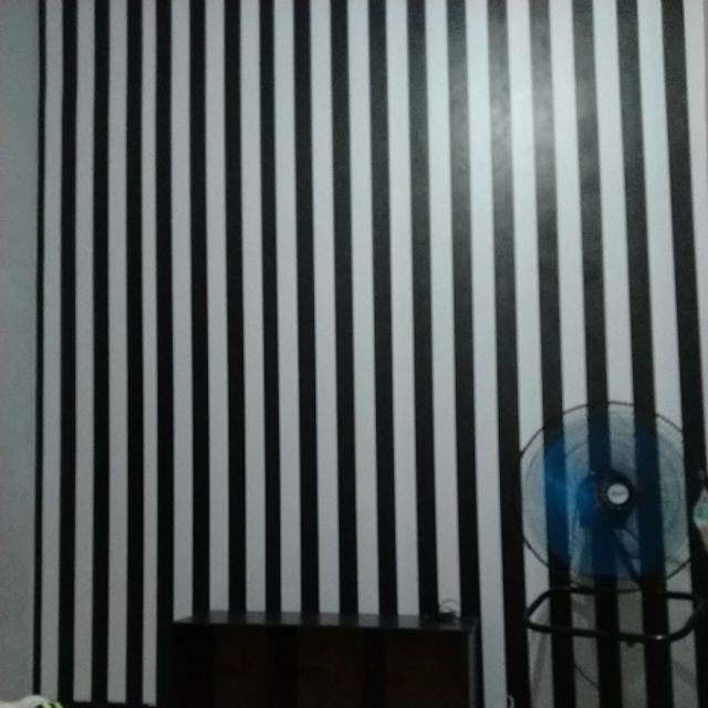 Genaris Wallpaper Polos Hitam Putih Kmk 10474 Wallpapaer 10meter X 45cm Wallpaper Dinding Sticker