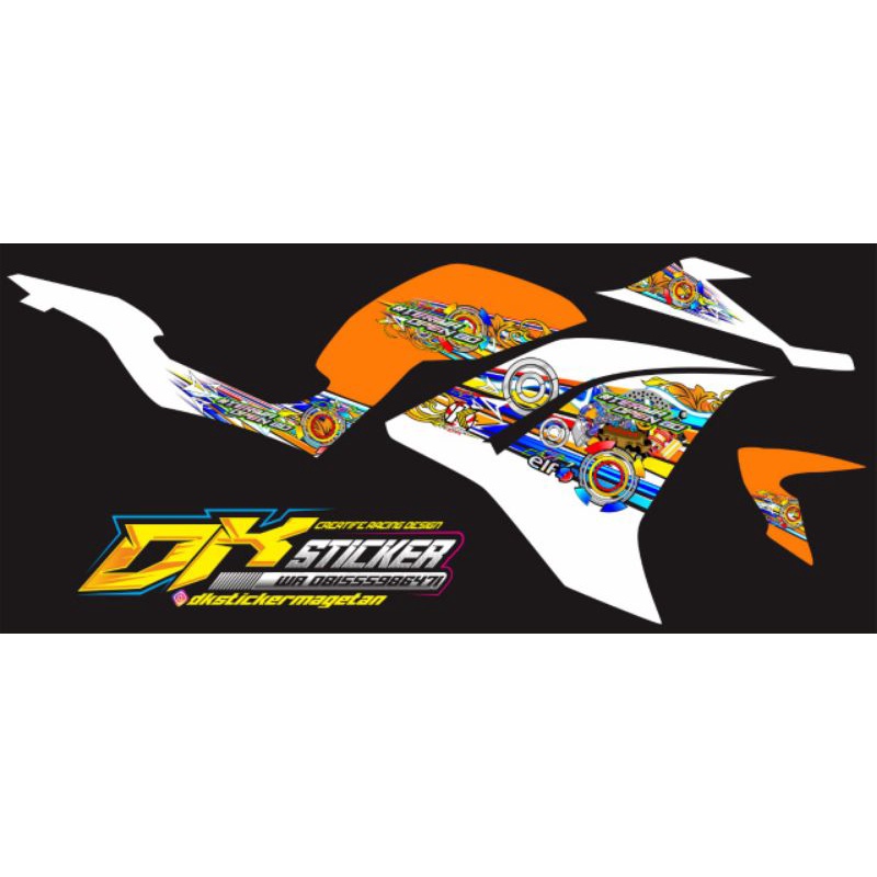 DECAL NINJA 250 FI TRANSPARAN HOLOGRAM/SEMI DECAL NINJA 250 FI TRANSPARAN HOLOGRAM/ STRIPING SEMI DE