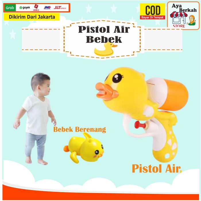 mainan mandi pistol air karakter bebek berenang play toys water gun duck tembakan murah