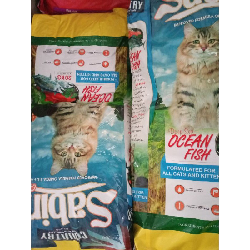 Makanan Kucing SABINA ocean fish All Stage paket 10 kg (GOJEK)