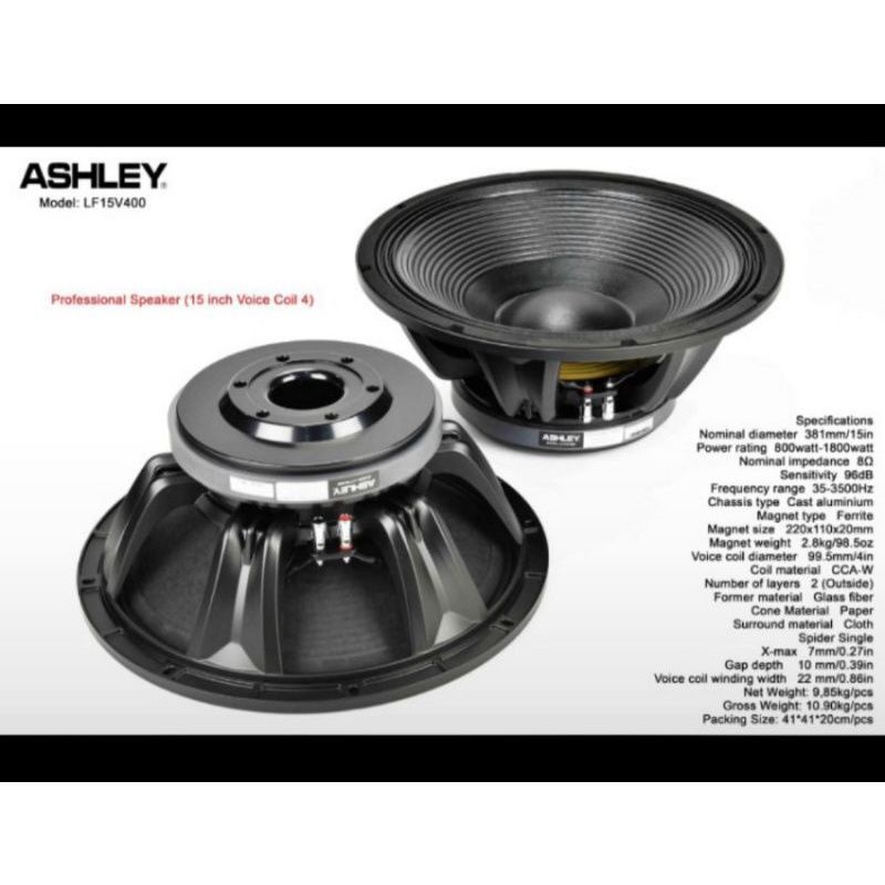 speaker komponen Ashley lf15v400