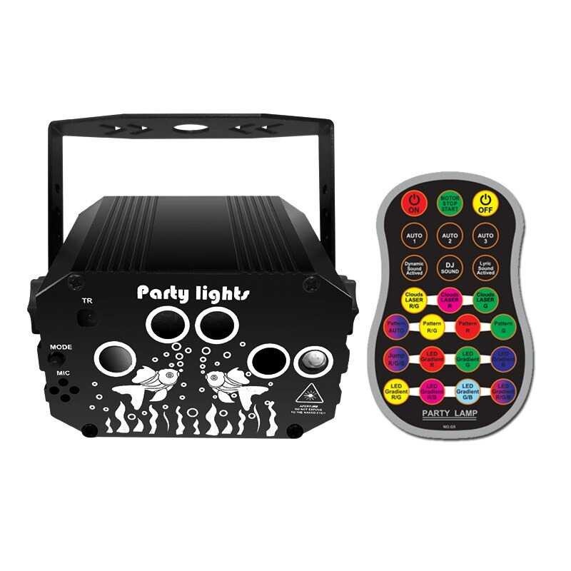 Lampu LED Proyektor Laser Panggung DJ Disco Lights 60 Pattern Portable