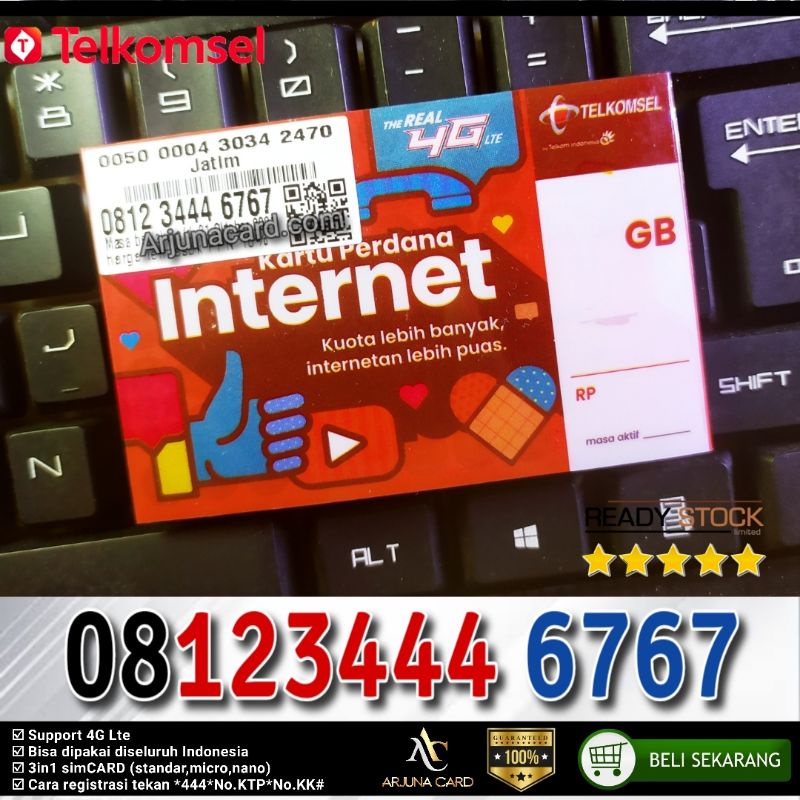 NOMOR CANTIK SIMPATI 444 6767 TELKOMSEL 1234 TRIPLE ABAB 4GLTE