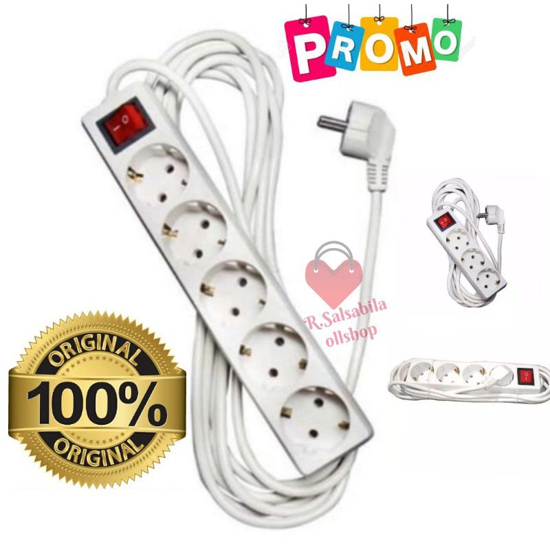 Stop Kontak/Colokan/Kabel Roll/Stop Kontak 3,4 dan 5 Lubang/Stop Kontak Murah