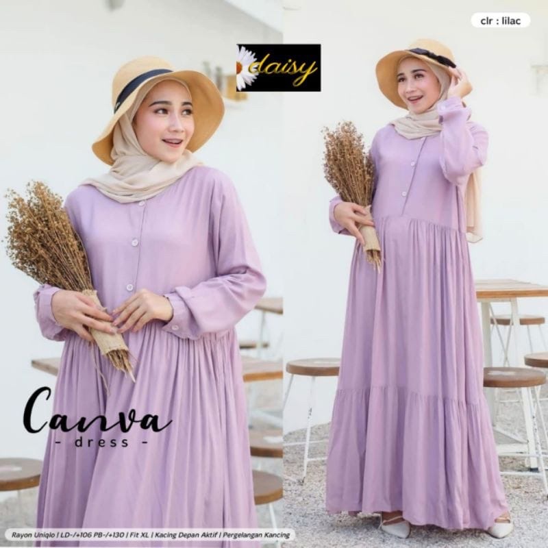 (DBY) GAMIS MIDI CARVA DAILY BUSUI MIDI DRESS RAYON