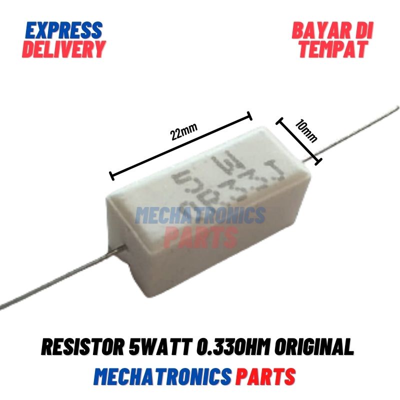 [PAS-9076] RESISTOR KAPUR 5WATT 0.33OHM ORIGINAL