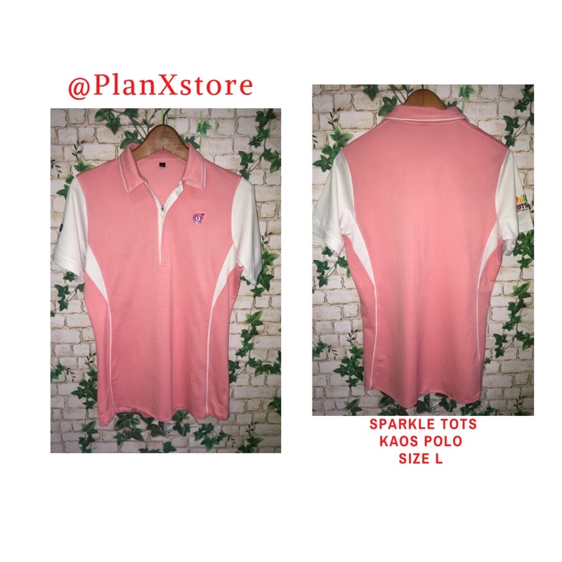 SPARKLE TOTS KAOS POLO WARNA PUTIH-MOCCA PRELOVED TERJANGKAU WARNA PUTIH-MOCCA