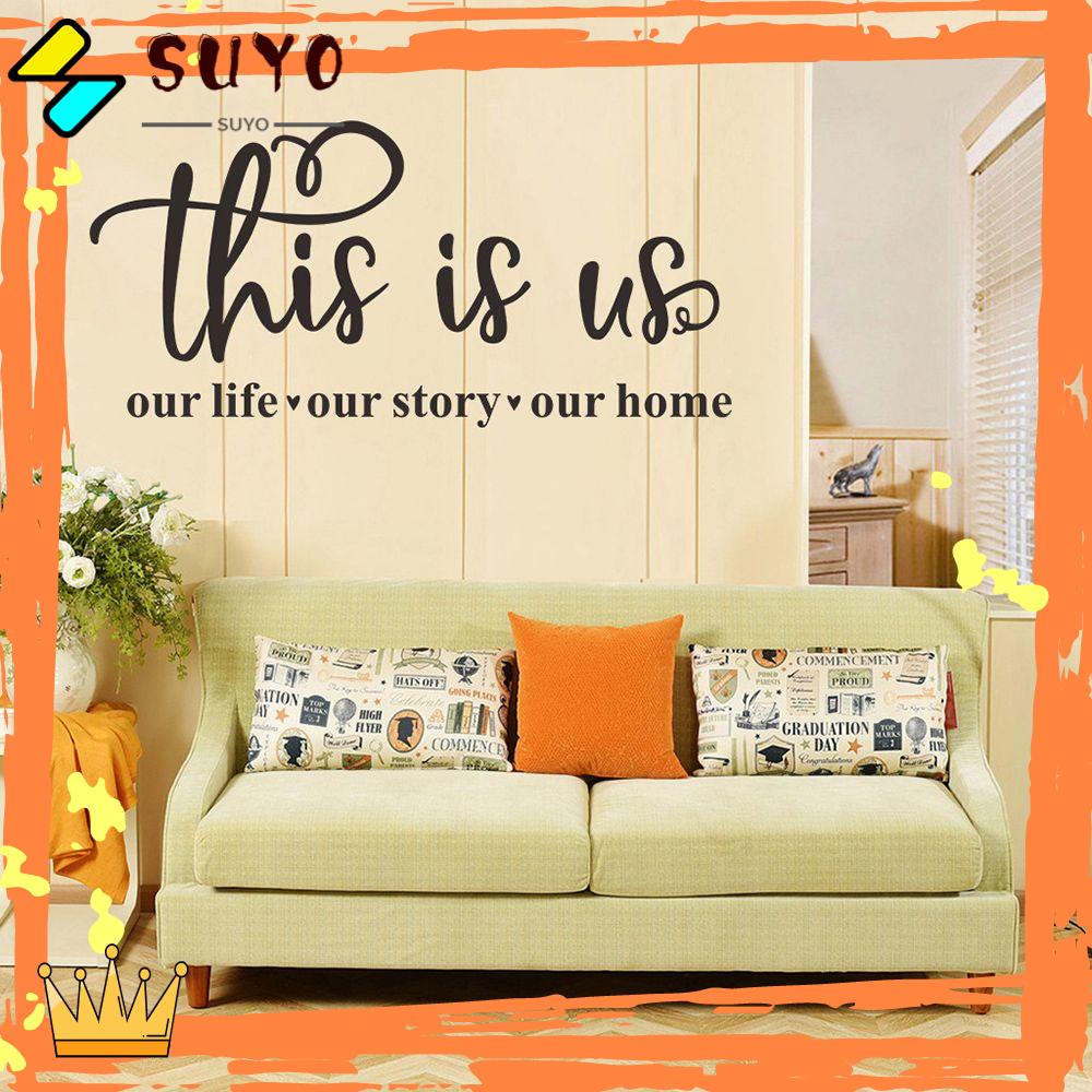 Ornamen Desain SUYO This Is Us Our Life Our Untuk Dekorasi Ruang Tamu / Kamar Tidur