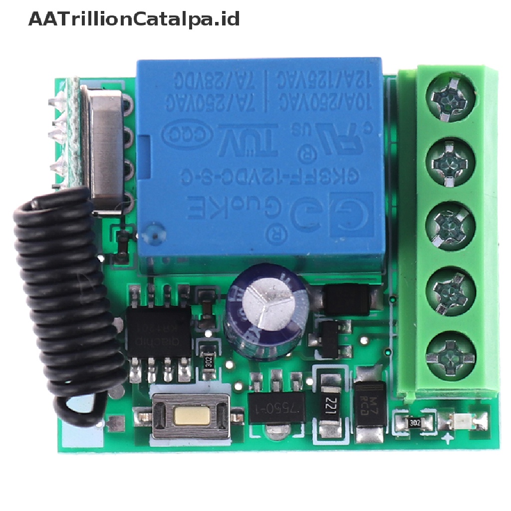 Aatrillioncatalpa Modul Relay Switch Remote Control Wireless RF 1CH Channel 433MHz DIY