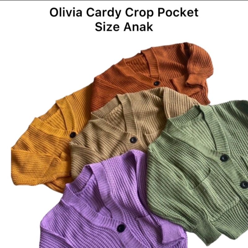 GS050 Cardigan rajut anak wanita Olivia